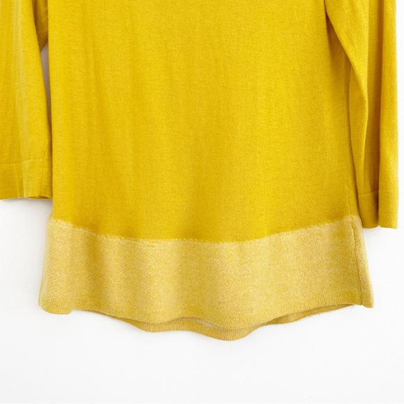 Anthropologie Angel of The North Golden Yellow Cashmere Blend Sweater Size M - Picture 2 of 16